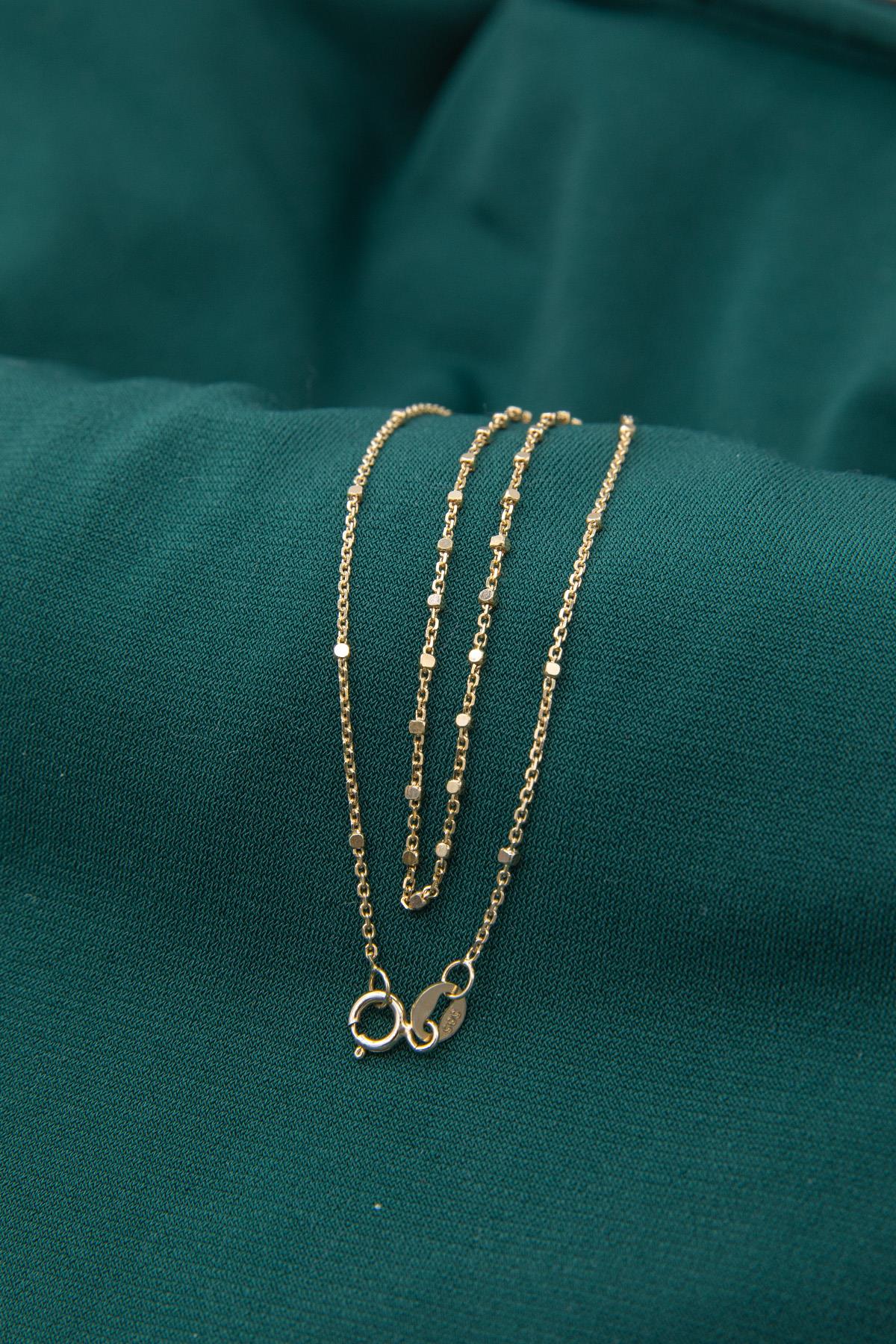14K Gold Cube Hand Chain