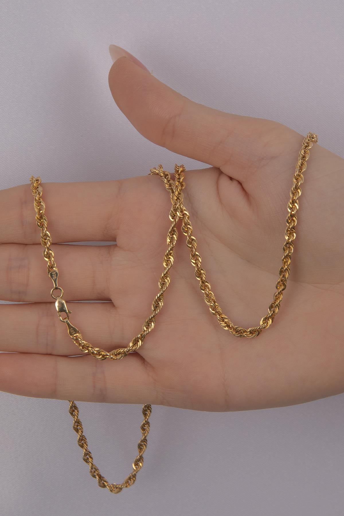 14K Gold Rope Chain 0.129 inch
