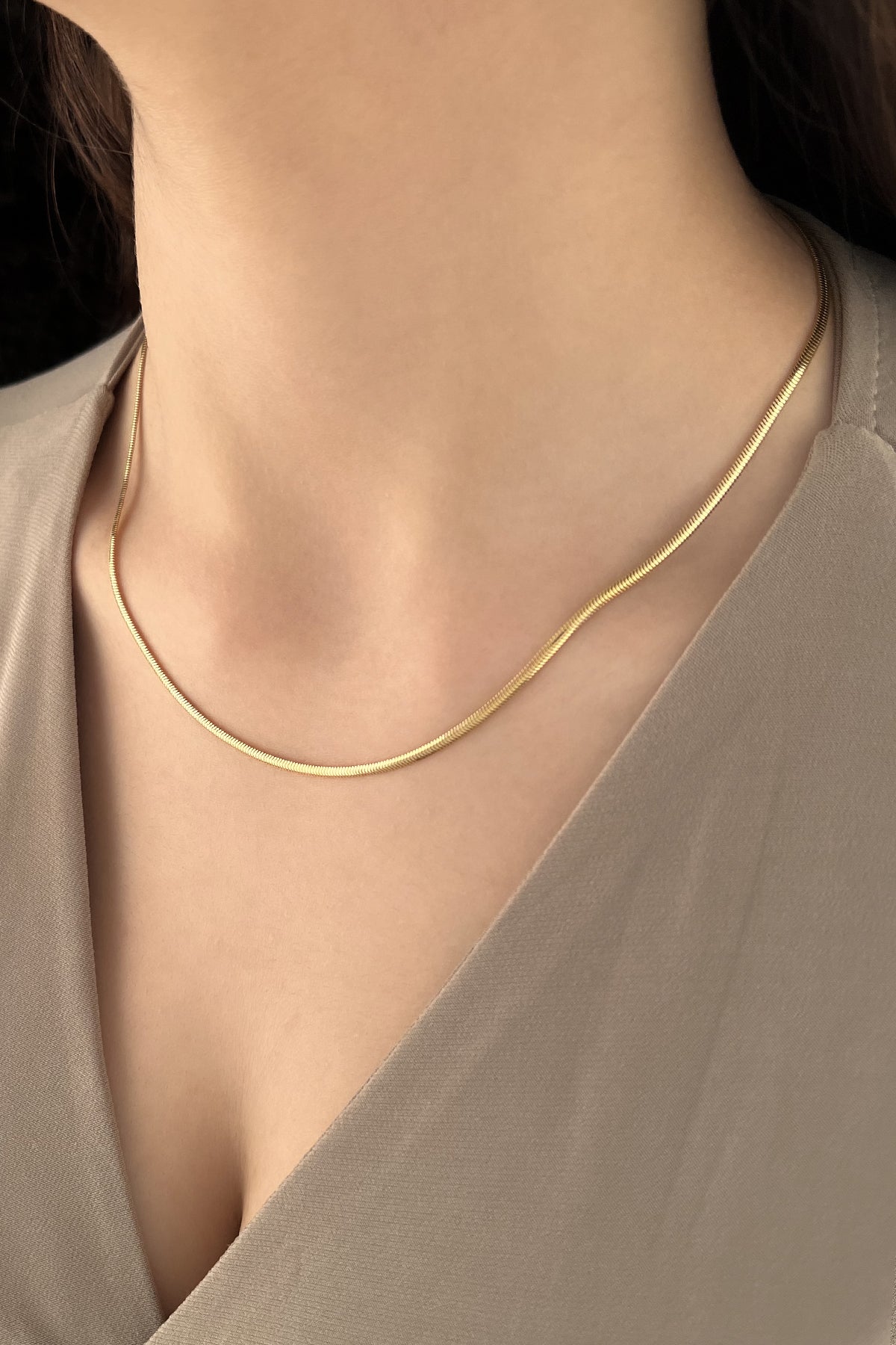 14K Gold Classic Snake Chain 0.082 inch