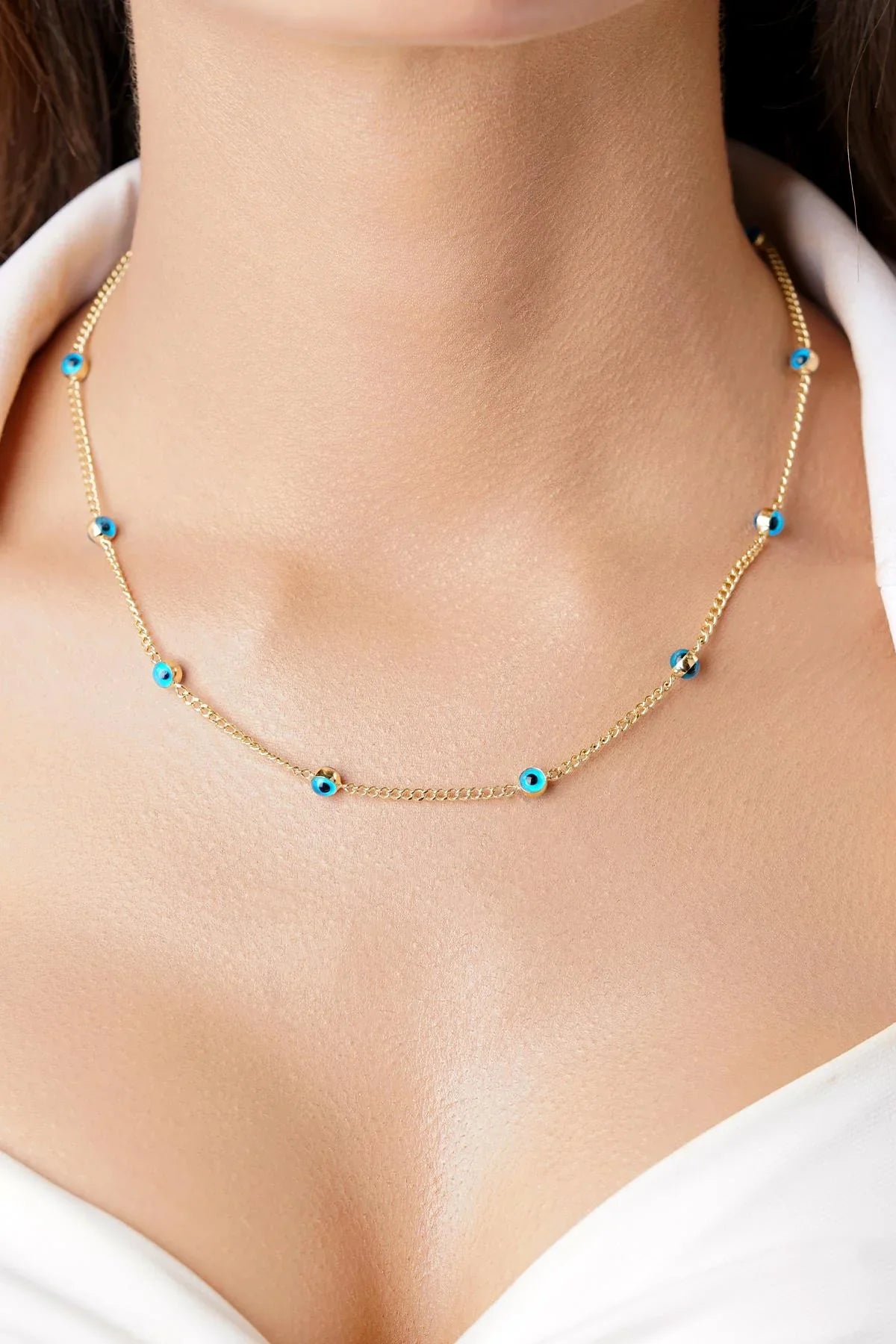 Evil Eye Gold Necklaces