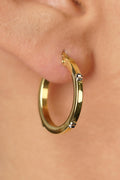 14ct Gold Bold Spike Hoop Earrings
