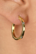 14ct Gold Bold Spike Hoop Earrings