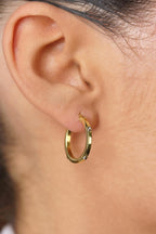 14ct Gold Bold Spike Hoop Earrings