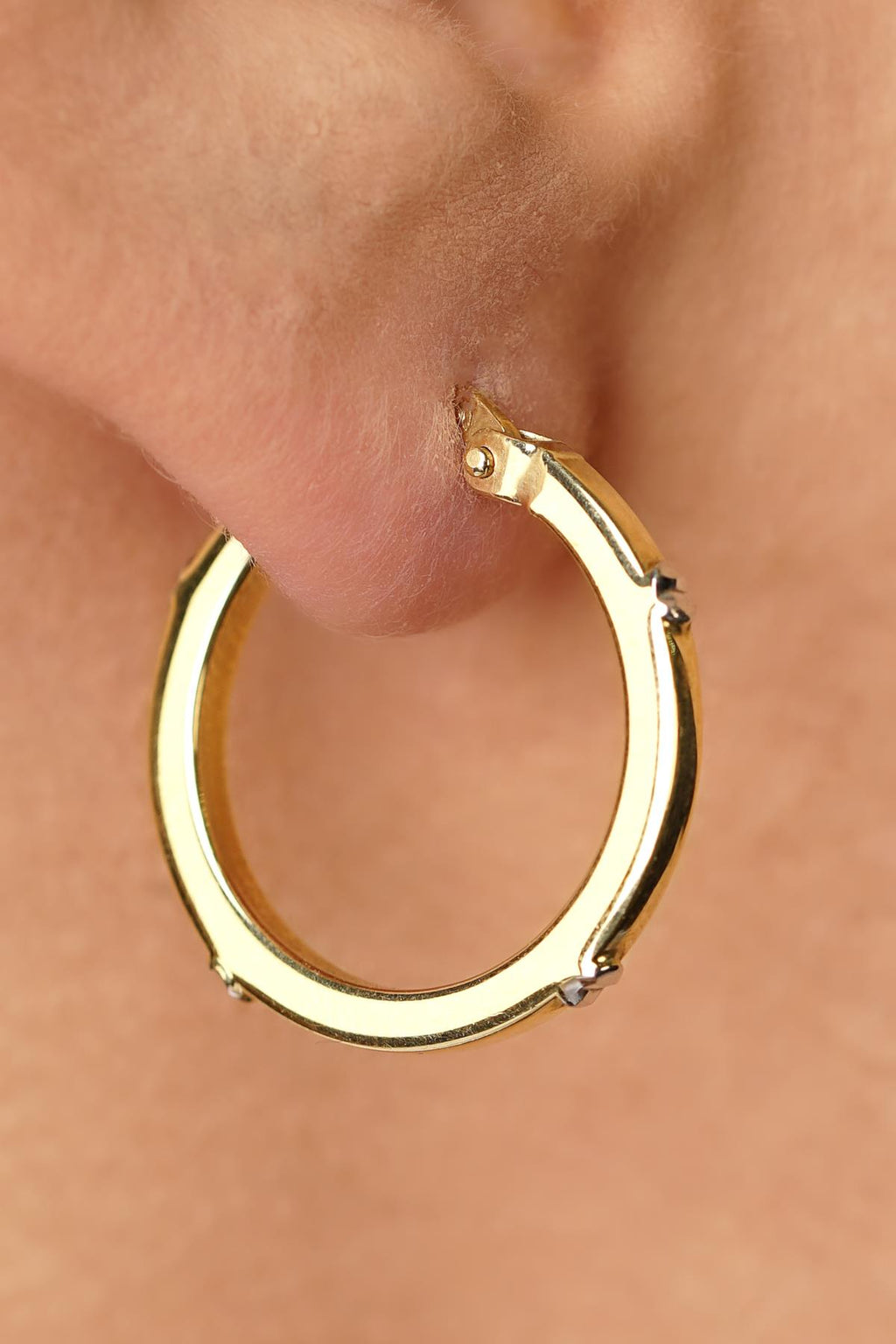14ct Gold Bold Spike Hoop Earrings