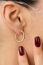 14ct Gold Bold Spike Hoop Earrings