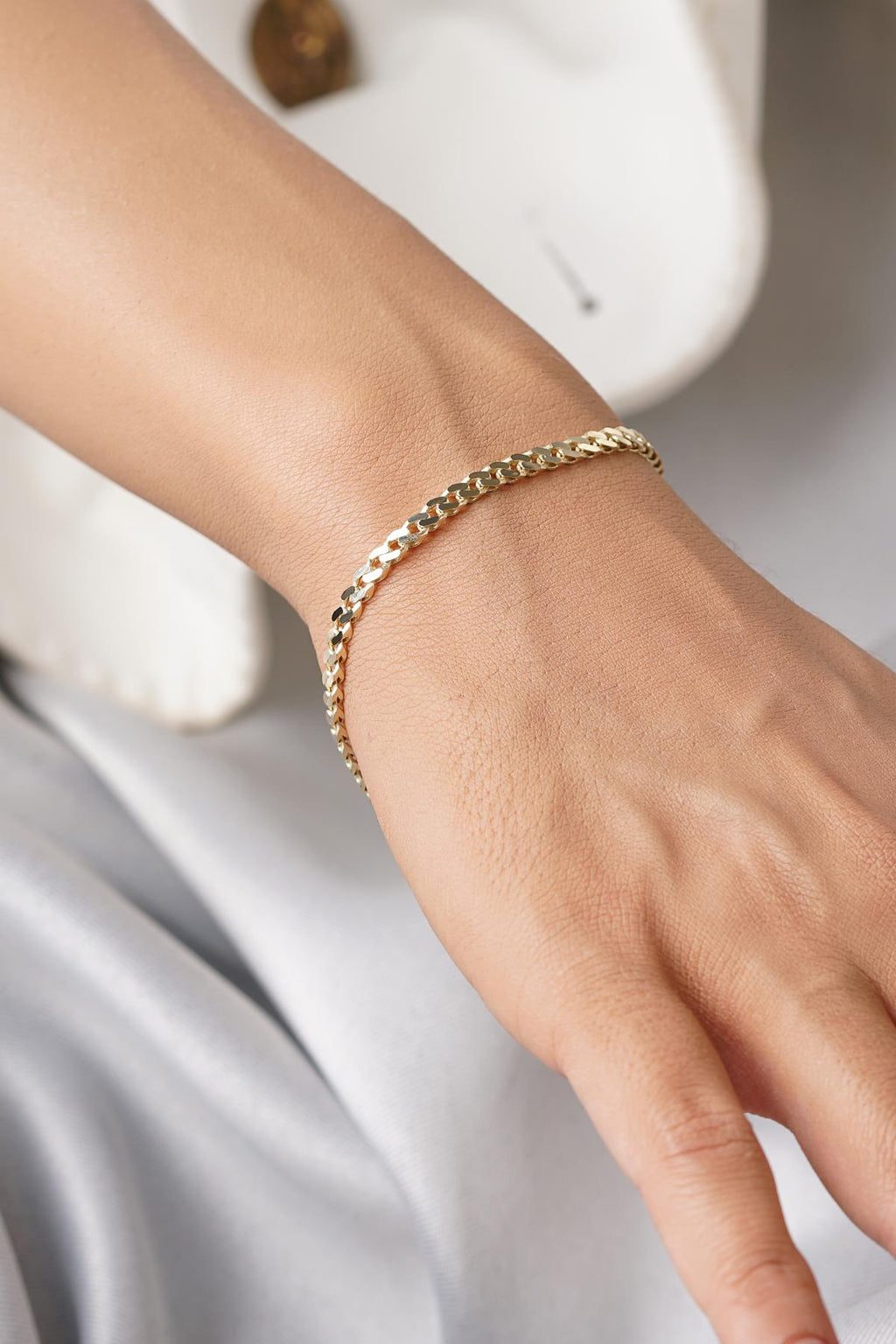 14ct Gold Classic Curb Chain Bracelet