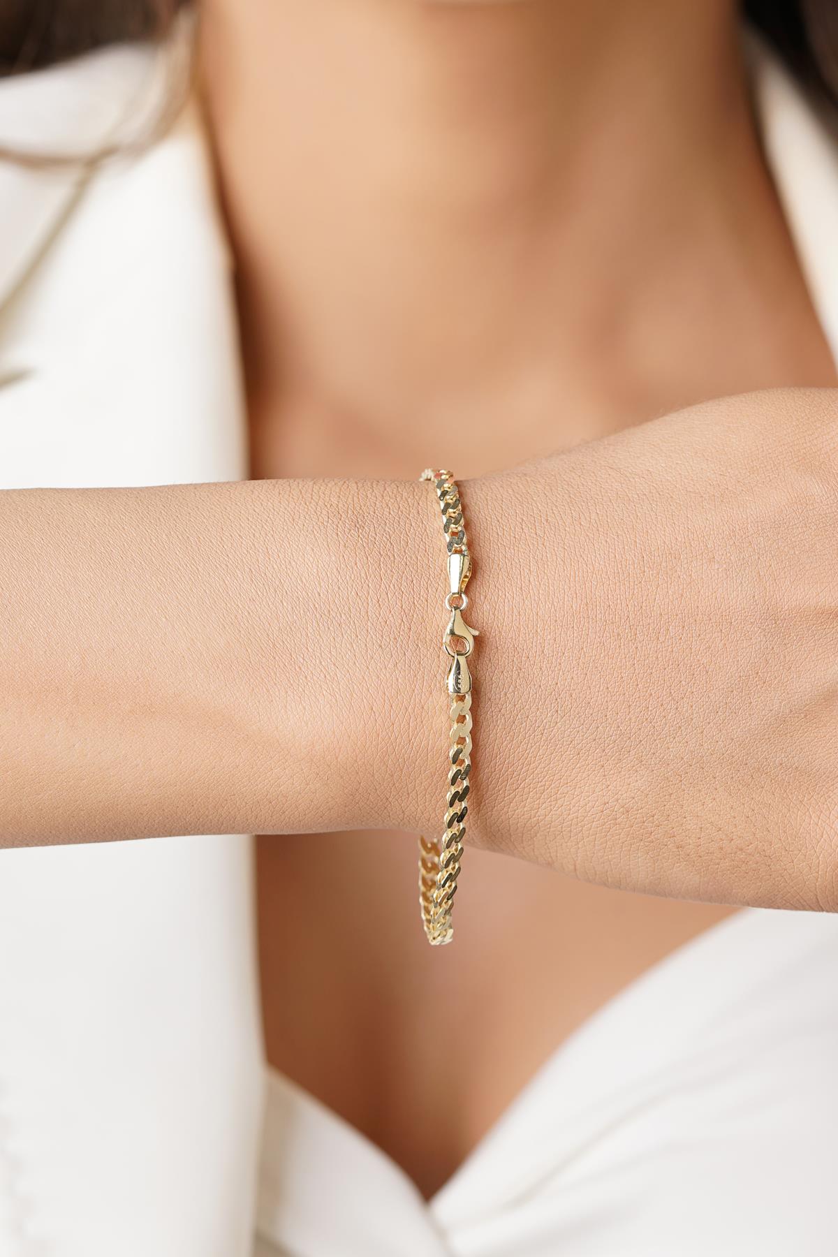 14ct Gold Classic Curb Chain Bracelet