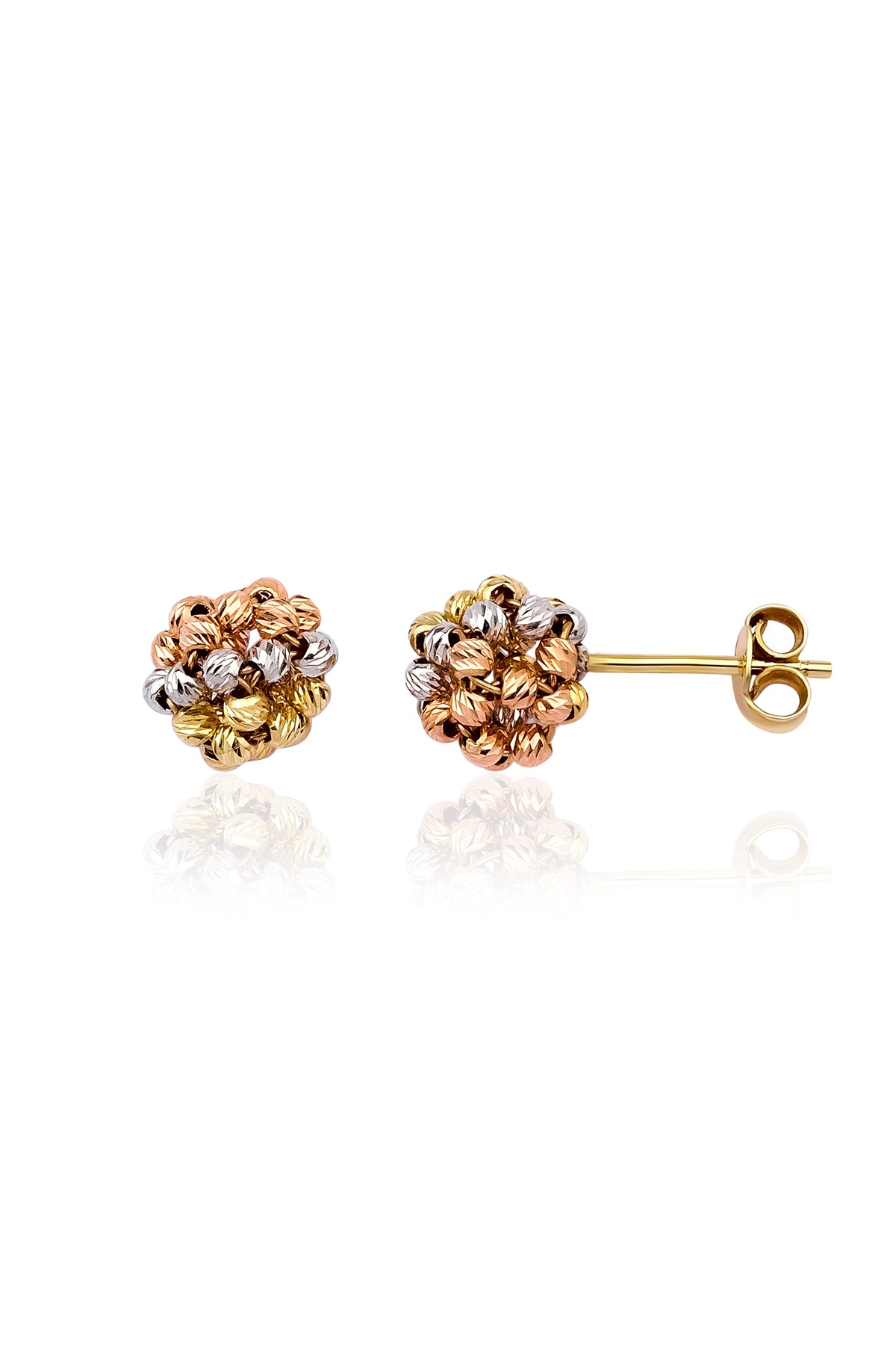 14ct Gold Colorful Dorika Ball Earrings