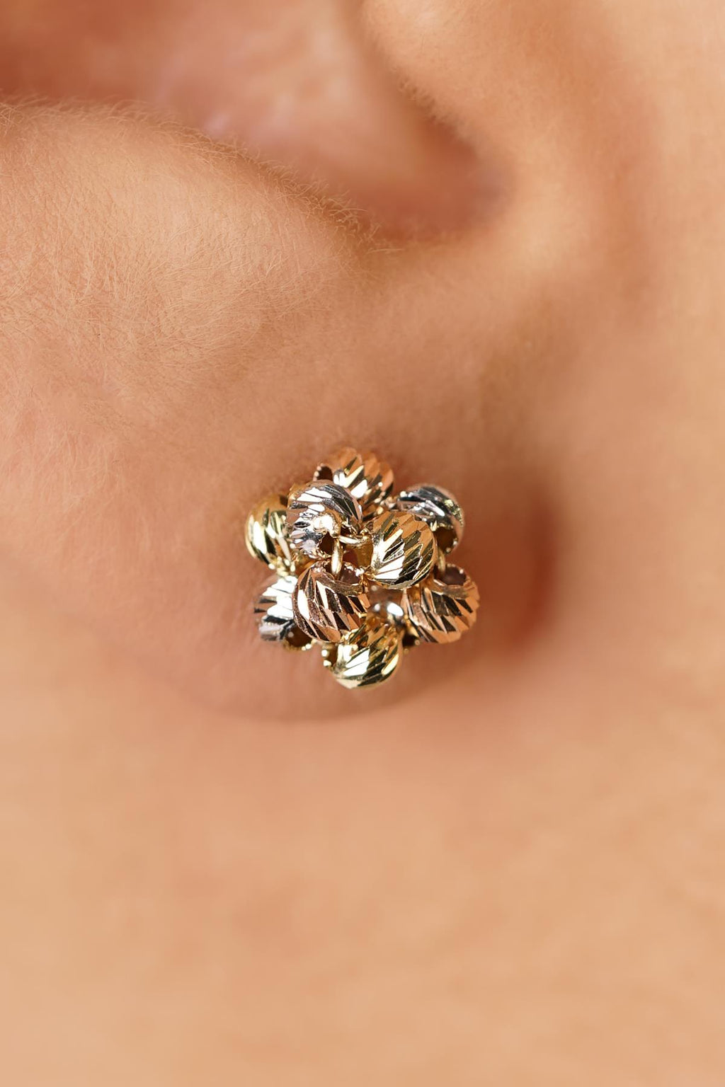 14ct Gold Colorful Dorika Ball Earrings