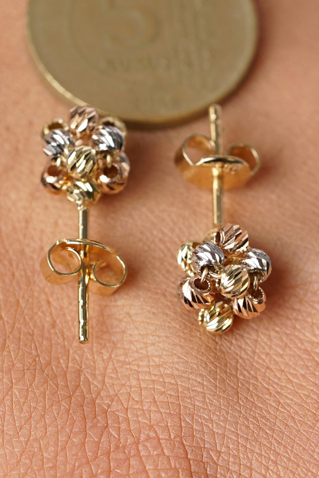 14ct Gold Colorful Dorika Ball Earrings