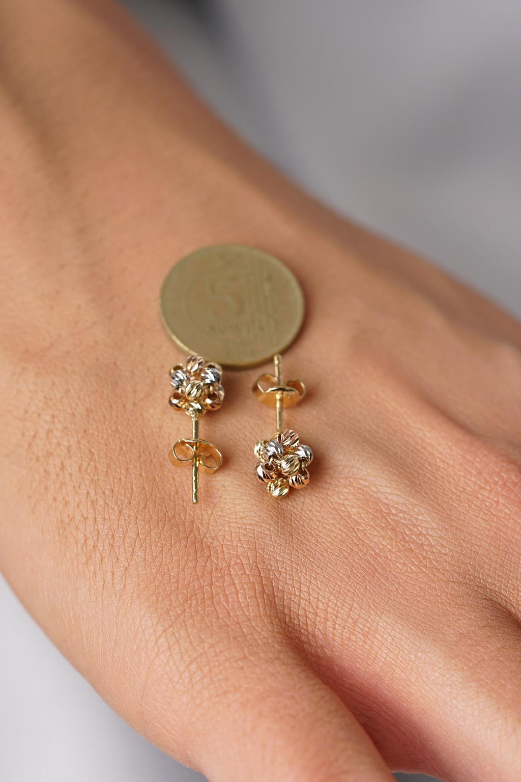 14ct Gold Colorful Dorika Ball Earrings