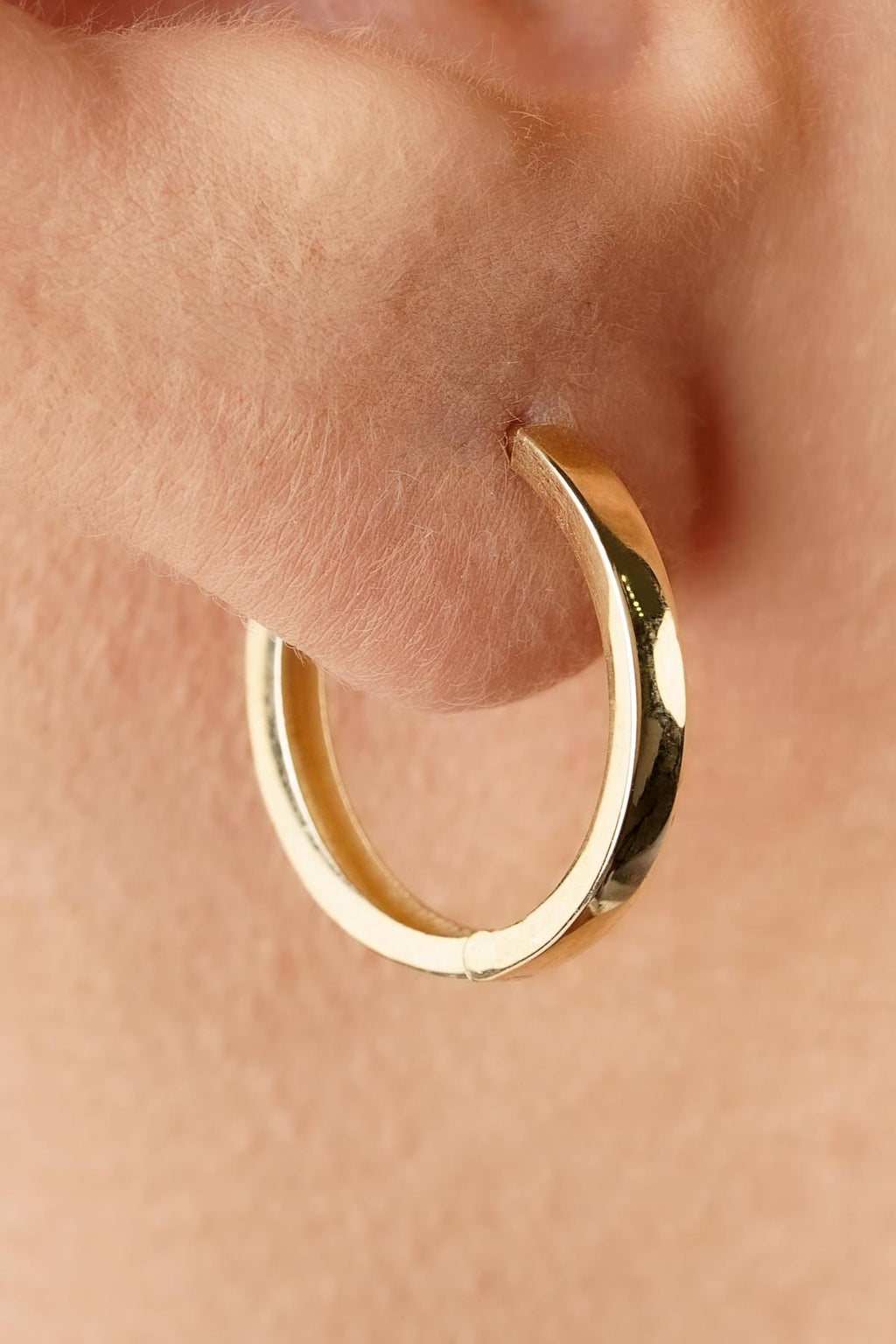 14ct Gold Large High-Polish Hoop Earrings