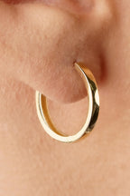 14ct Gold Large High-Polish Hoop Earrings