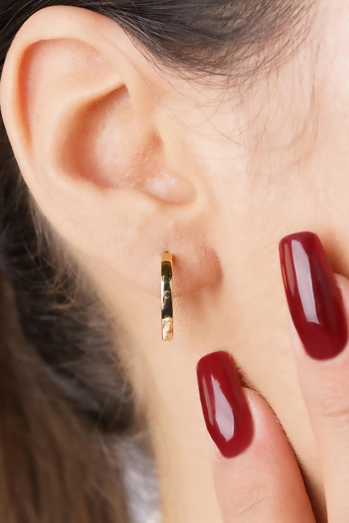 14ct Gold Large High-Polish Hoop Earrings