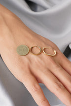 14ct Gold Large High-Polish Hoop Earrings