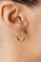 14ct Gold Otto Designer Hoop Earrings