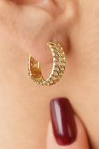 14ct Gold Otto Designer Hoop Earrings