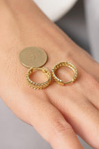 14ct Gold Otto Designer Hoop Earrings