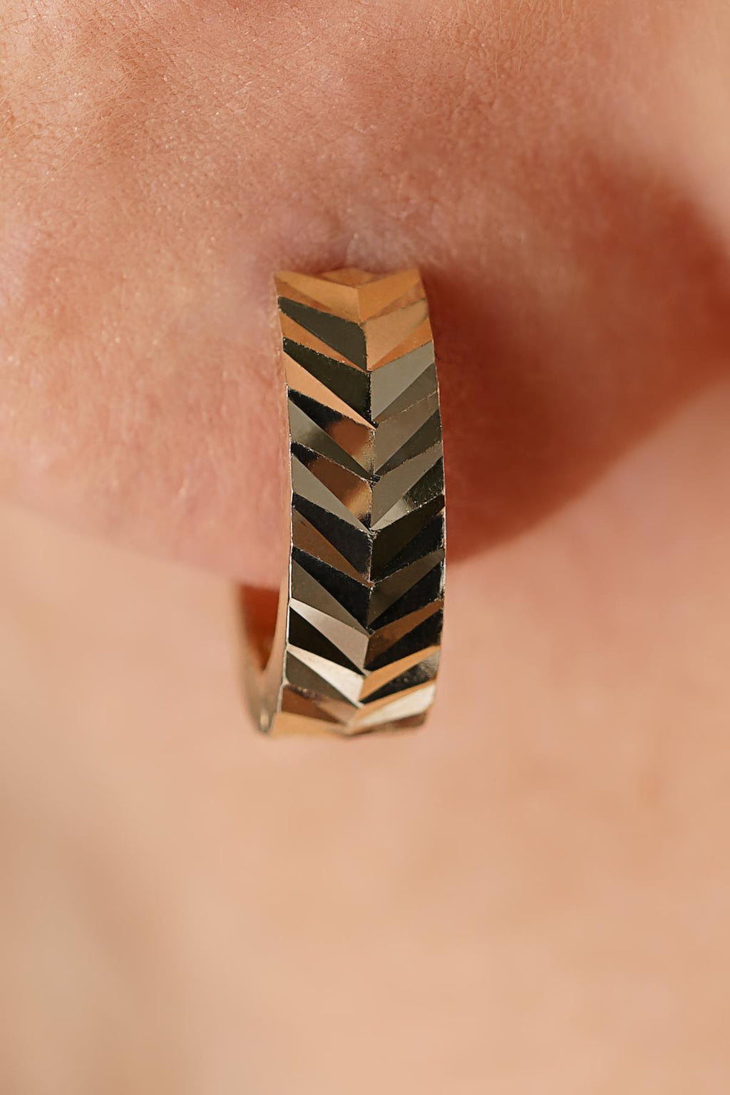 14ct Gold Tiny Wheat Ear Stud Earrings