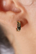 14ct Gold Tiny Wheat Ear Stud Earrings