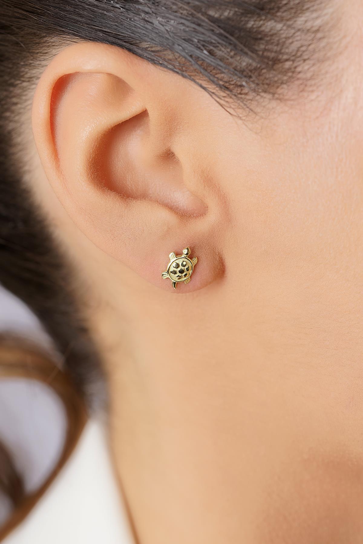 14ct Gold Turtle Stud Earrings