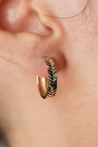 14ct Gold Wheat Ear Crawler Earrings