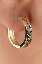 14ct Gold Wheat Ear Crawler Earrings