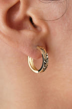 14ct Gold Wheat Ear Crawler Earrings