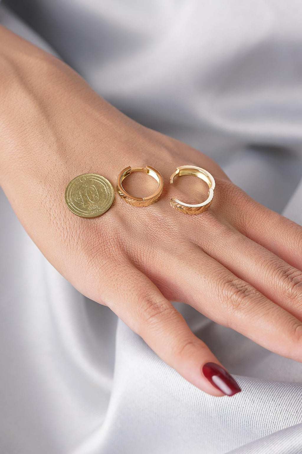 14ct Gold Wheat Ear Crawler Earrings