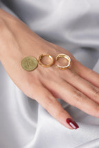 14ct Gold Wheat Ear Crawler Earrings