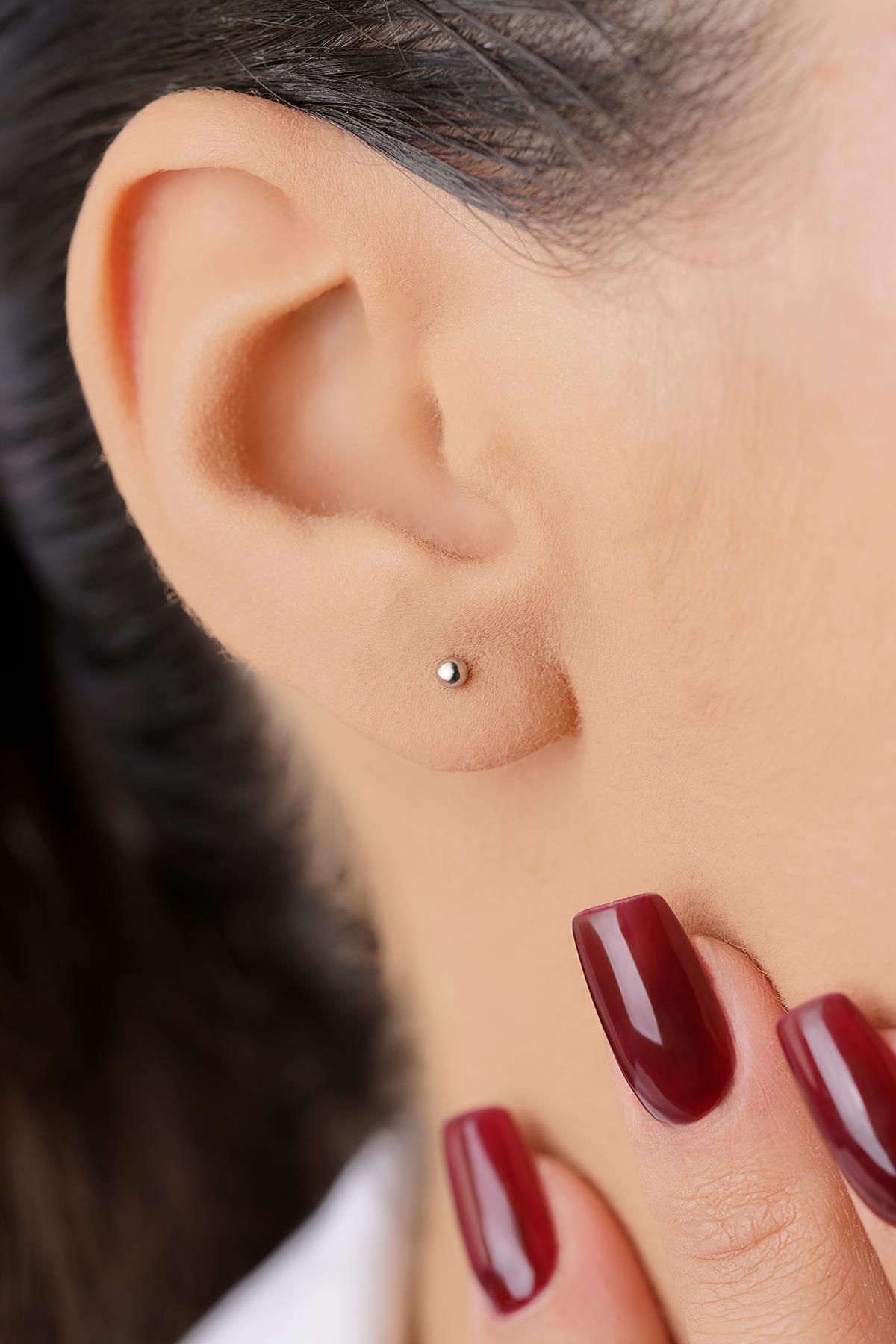 14ct Solid Gold Tiny Ball Stud Earrings