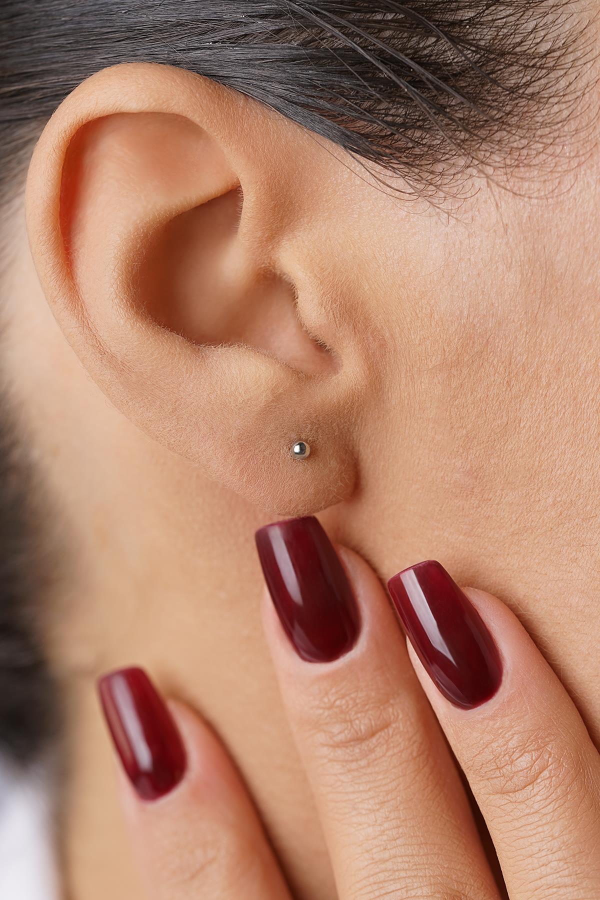 14ct Solid Gold Tiny Ball Stud Earrings