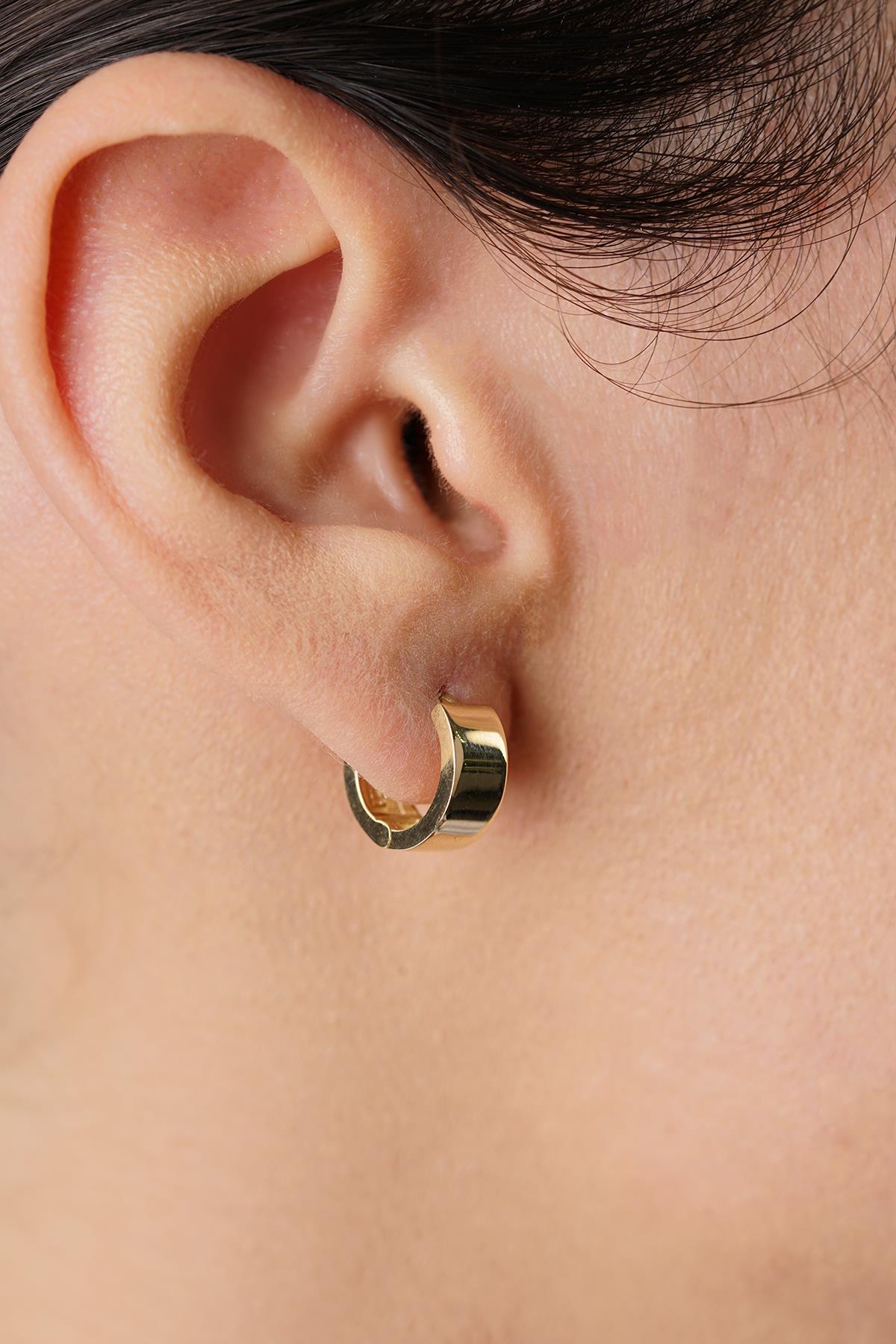 14ct Solid Gold Wide Hoop Earrings