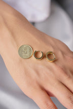 14ct Solid Gold Wide Hoop Earrings