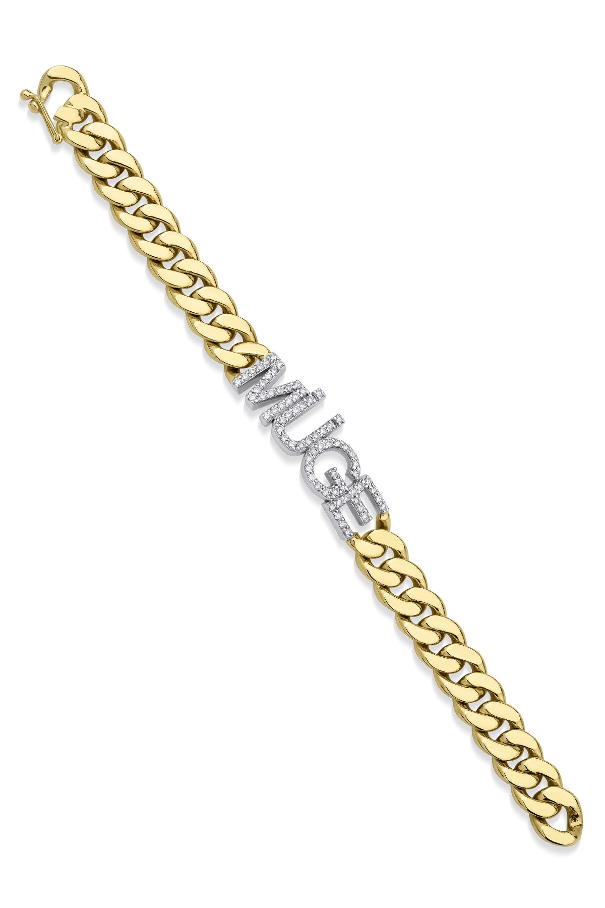 14ct Gold 1.50 Carats Diamond Personalized Name Bracelet