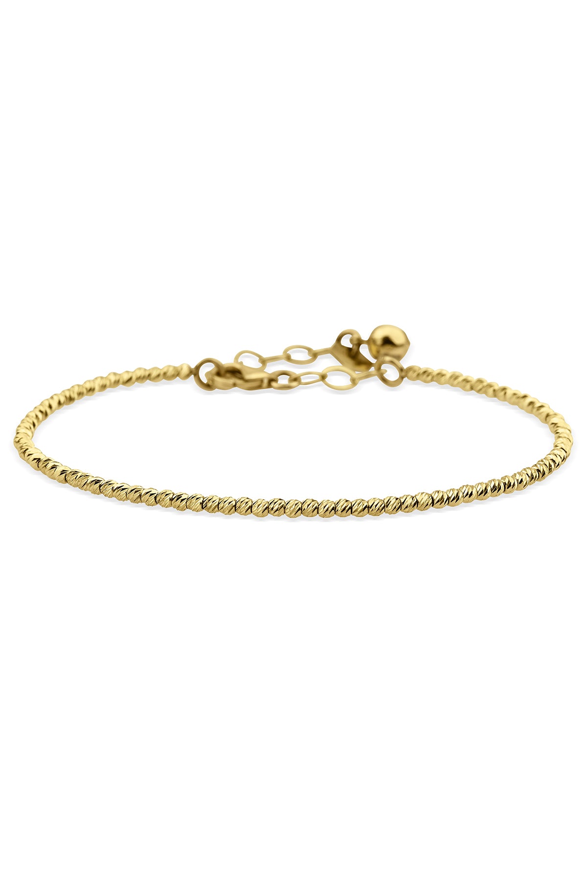 14ct Gold 1 Row Dorica Cuff Bracelet