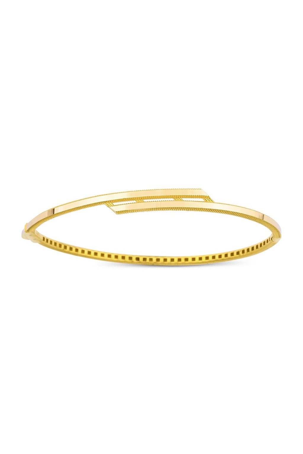 14ct Gold  22ct Looking  Angular Bangle