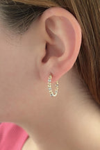 14ct Gold 3 Color Dorica Hoop Earrings