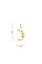 14ct Gold 3D Crescent Shape Charm
