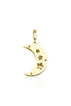 14ct Gold 3D Crescent Shape Charm