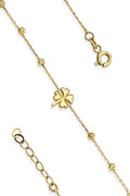 14ct Gold 4 Leaf Clover Dorcia Ball Bracelet