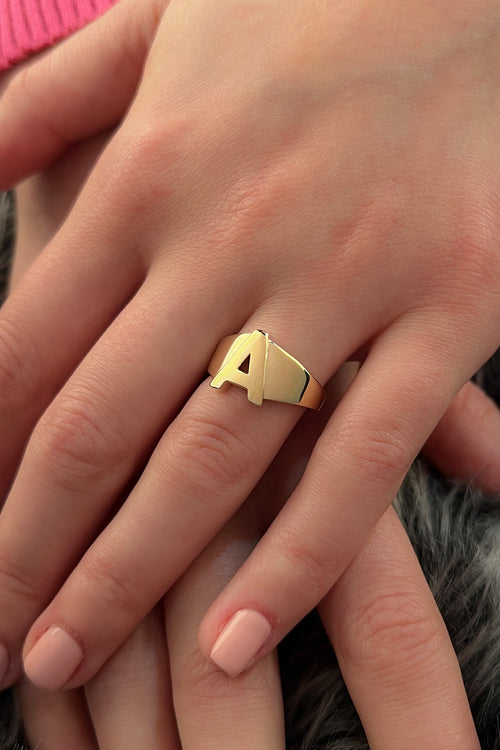 14ct Gold A Initial Ring