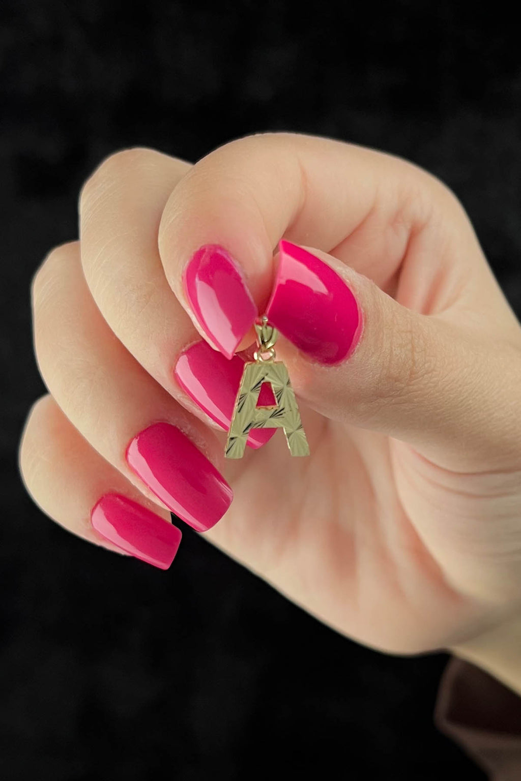 14ct Gold A Letter Mini Shine Pendant