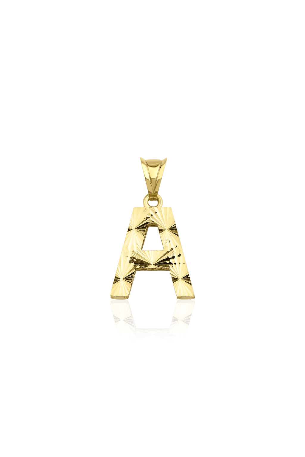 14ct Gold A Letter Mini Shine Pendant