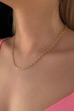 14ct Gold Almond Paperclip Chain 0.122  inch