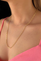 14ct Gold Almond Paperclip Chain 0.122  inch