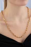 14ct Gold Alternating Rectangle Paperclip Chain