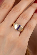 14ct Gold Amethyst Bar Ring