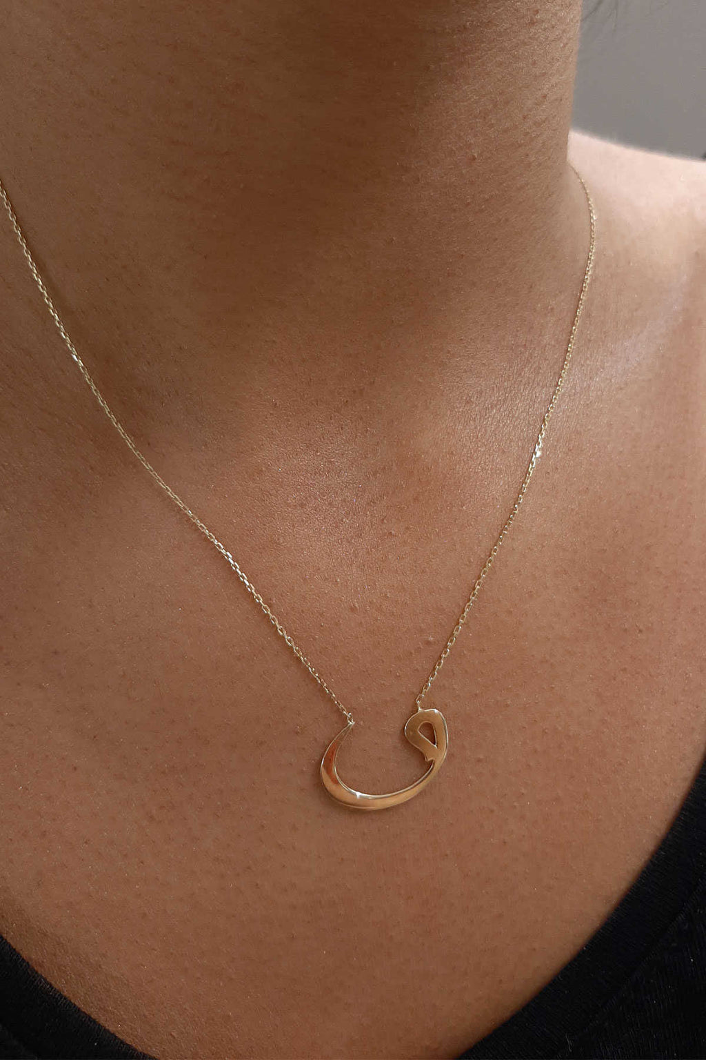 14ct Gold Arabic Letter Necklace