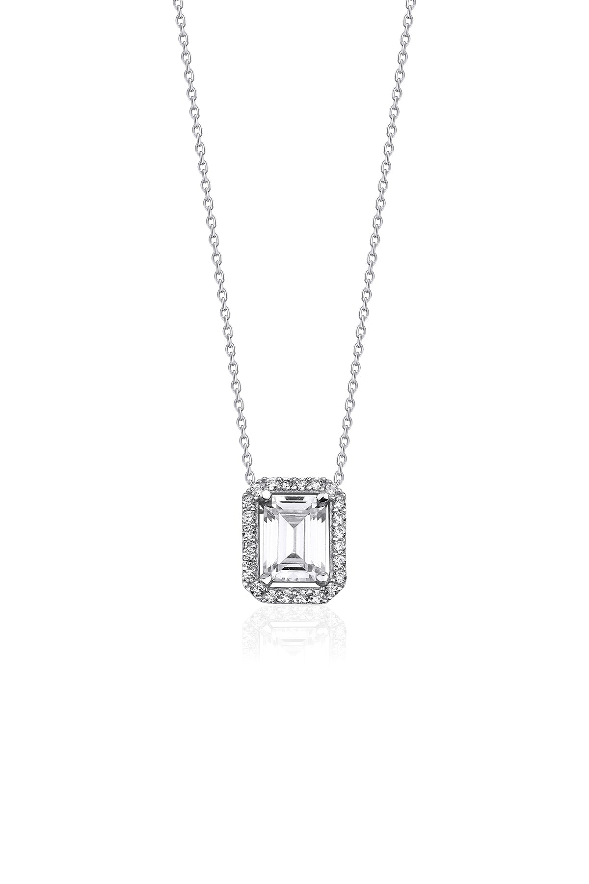 14K Gold Baguette Necklace